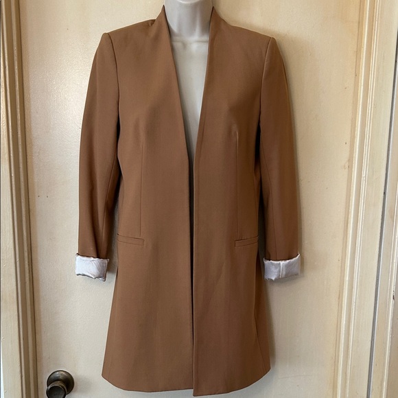 Calvin Klein Jackets & Blazers - Calvin Klein Camel Open-Front Blazer size 6P